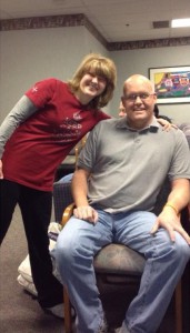 December 11, 2012. Becky and Cam minutes before surgery prep.